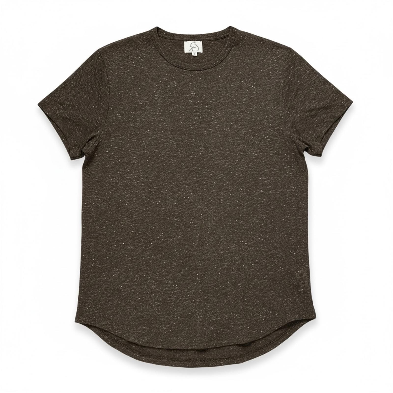 Kuwalla Tee Linen Blend T-Shirt Men’s Medium | Brown Curved Hem Minimalist gallery