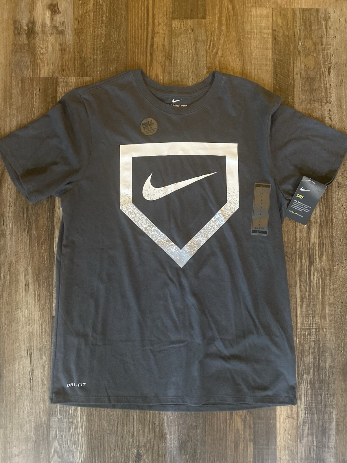 Nike Dri-FIT The Nike Tee Black Graphic Logo Crew Neck T-Shirt Men's L gallery