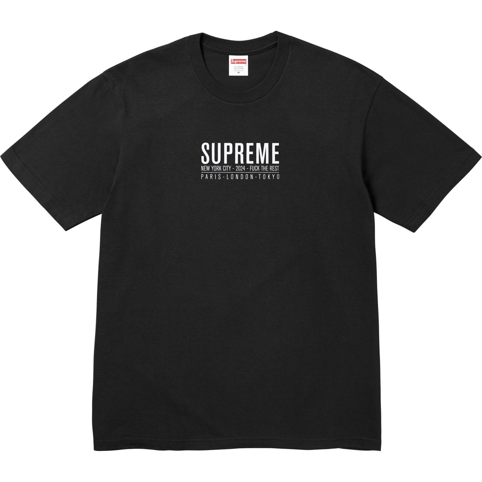 Supreme | Paris Tee 🇫🇷 | SS24 | Black | Size Medium | BRAND NEW IN BAG! 🔥✨️ gallery