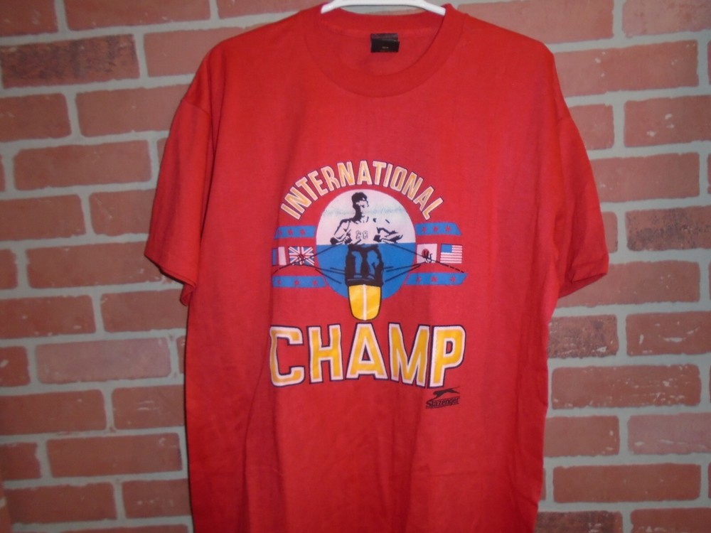 SLAZENGER VINTAGE 1980S ROWING INTERNATIONAL CHAMP MENS TSHIRT SIZE LARGE