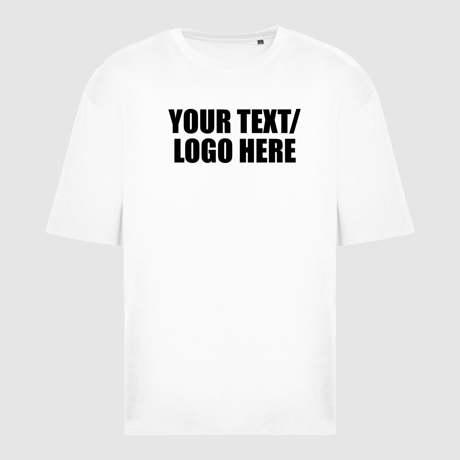 Personalised AWDis Unisex Oversize 100 T-Shirt Custom Your Text Printed Tee Top