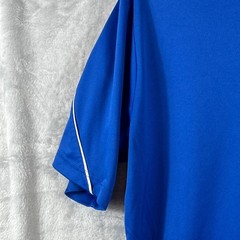 Adidas Mens ClimaCool Blue White Striped Soccer Athletic Shirt XL