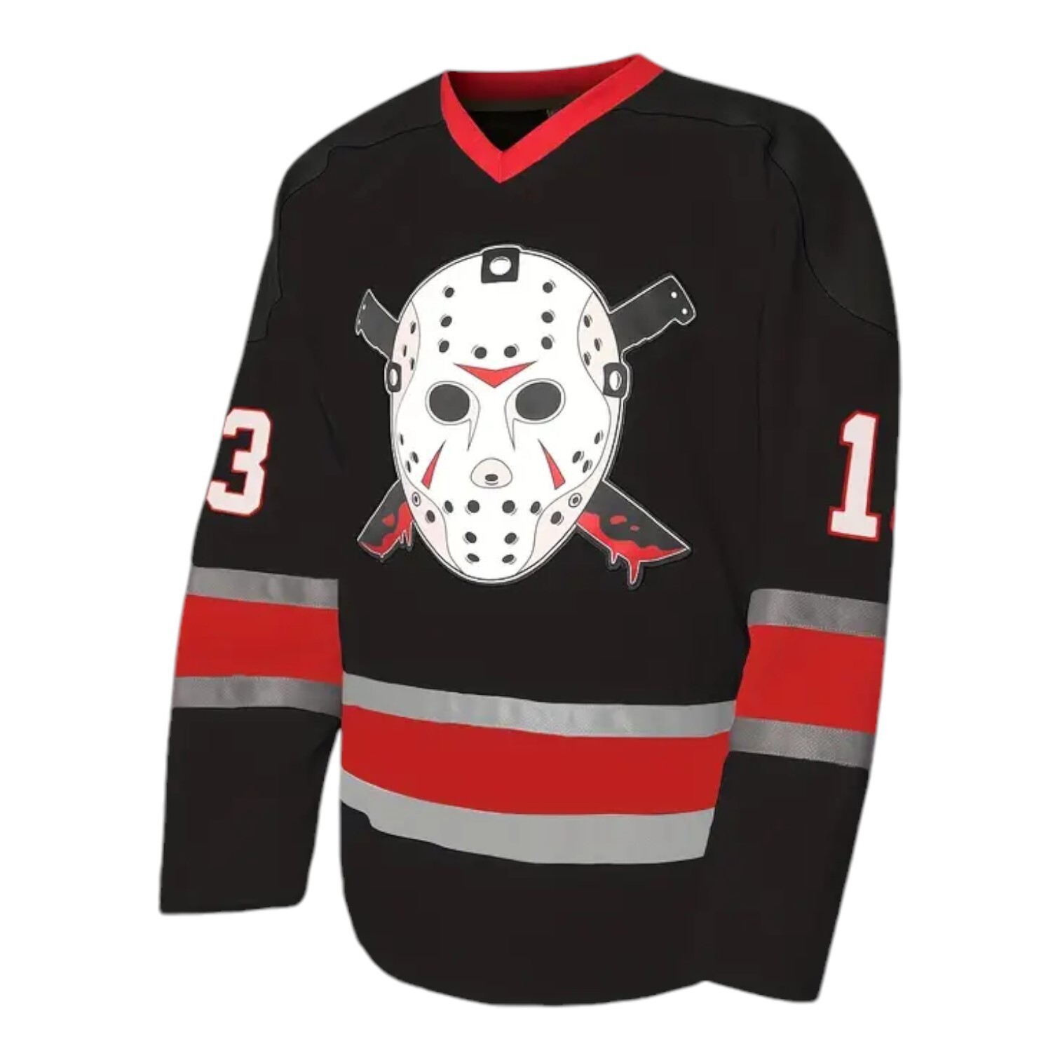Friday The 13th Jason Voorhees Mask Hockey Jersey Movie Horror Black Large gallery