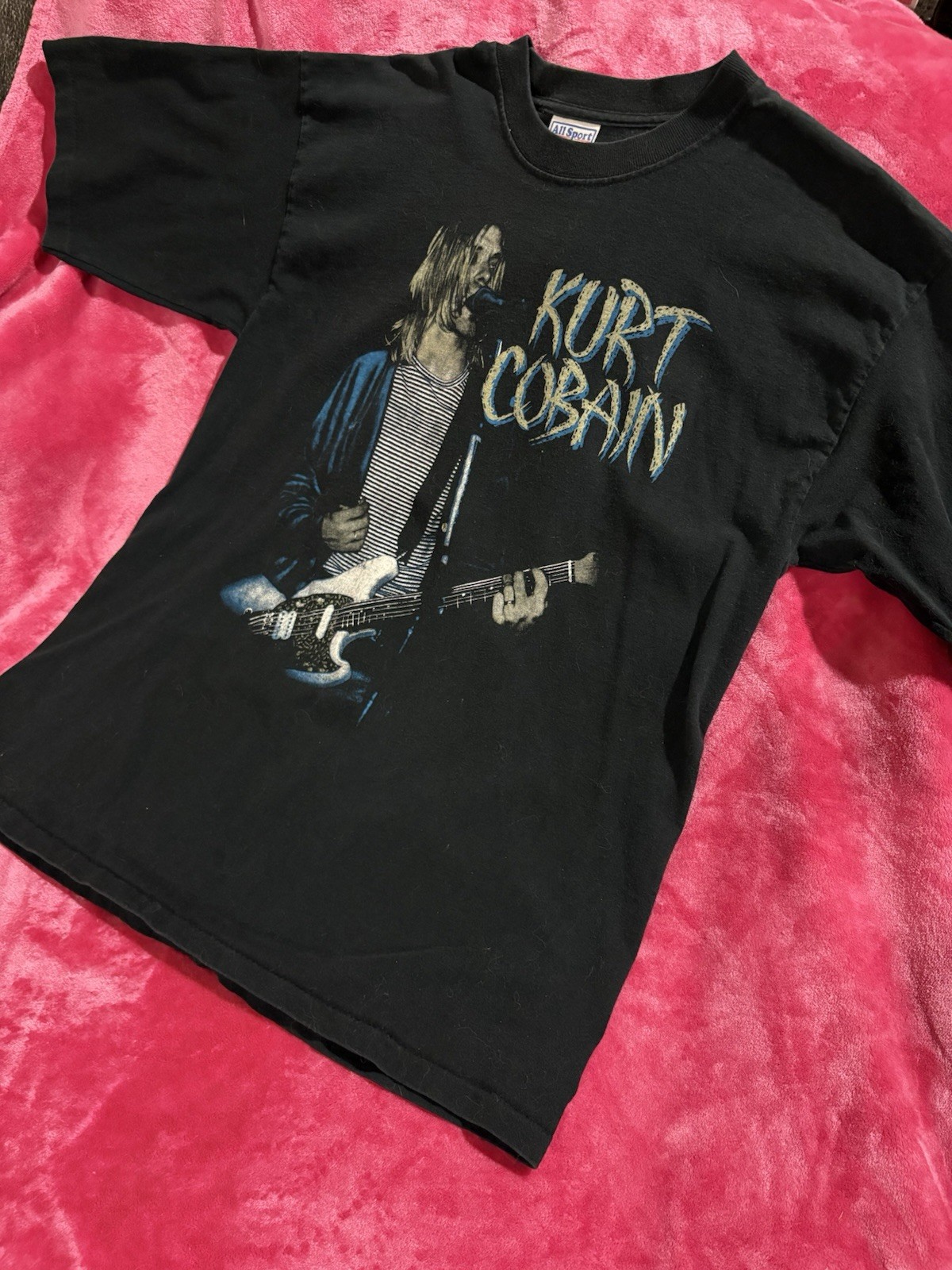 Vintage 90's Kurt Cobain Nirvana Memorial Tribute T-Shirt gallery