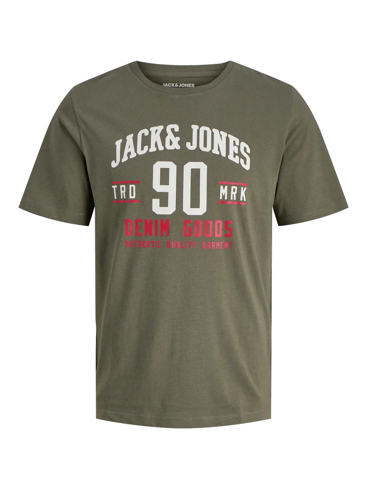 Jack & Jones 3 Pack JJETHAN Crew Neck T-Shirts - Olive/Black/Moonbeam gallery