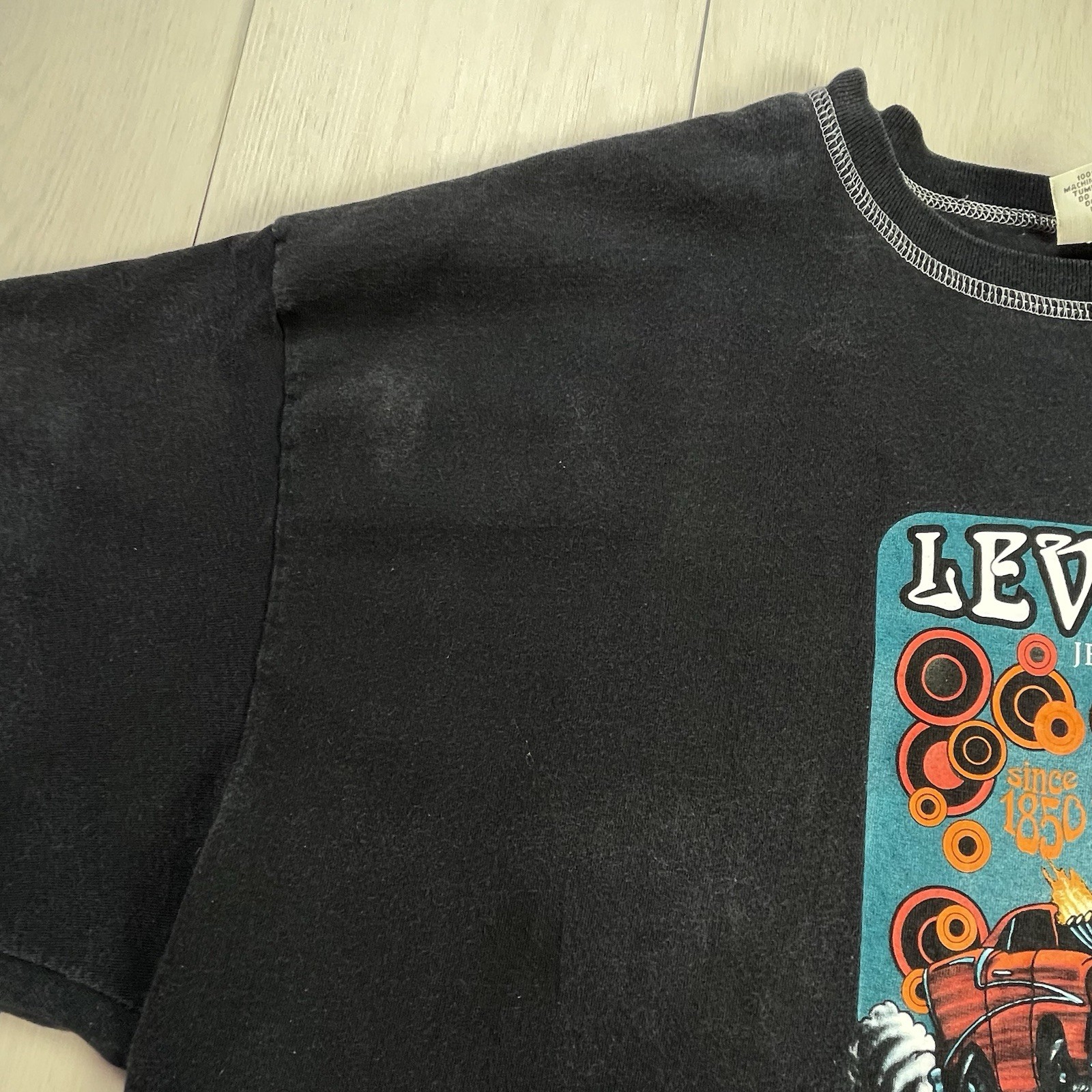Vtg Levi’s Shirt Mens XL Black Drag Race Tee American Original Crew Neck U.S. gallery