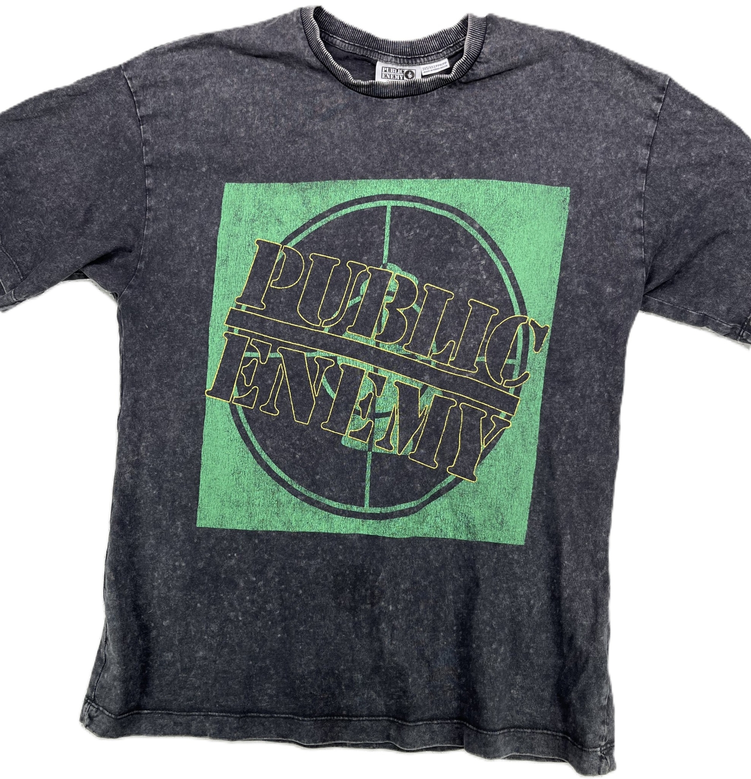 Public Enemy 2021 Official Hip Hop Band T-Shirt Crosshairs Logo Gray Size 2XS gallery