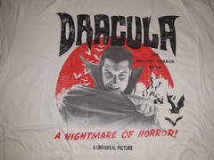 Dracula Mens Shirt Size LARGE Universal Monsters Bela Lugosi Classic Horror NEW
