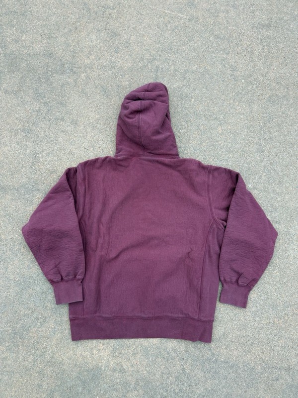 men’s size medium supreme box logo bogo hoodie 2021 plum used authentic FW21 gallery