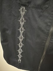 Lurking Class by Sketchy Tank Hotbox Chains Black Zip Work Shirt Size M
