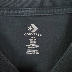 Converse Shirt Mens Medium Black Crew Neck Short Sleeve Graphic Stretch Pullover
