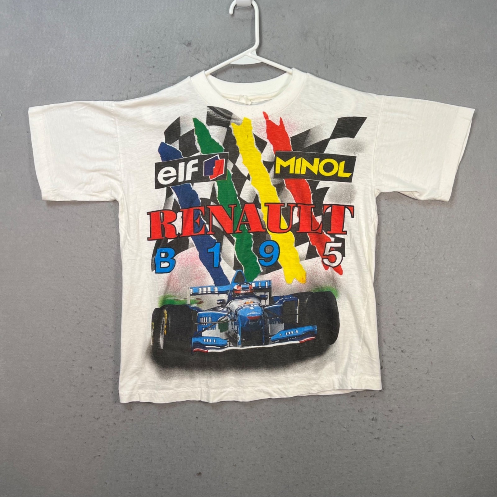 Vintage 90s Renault Benetton B195 Michael Schumacher F1 Racing T-Shirt XL