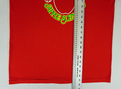 Vintage red Mr. Boston Apple Schnapps liquor shirt tagged large (42-44)