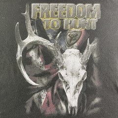 Blocker Outdoors Shirt Mens Extra Large Black Freedom To Hunt Hunting Deer Skull