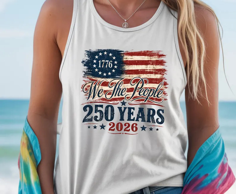 Patriotic America Flag Tank Top