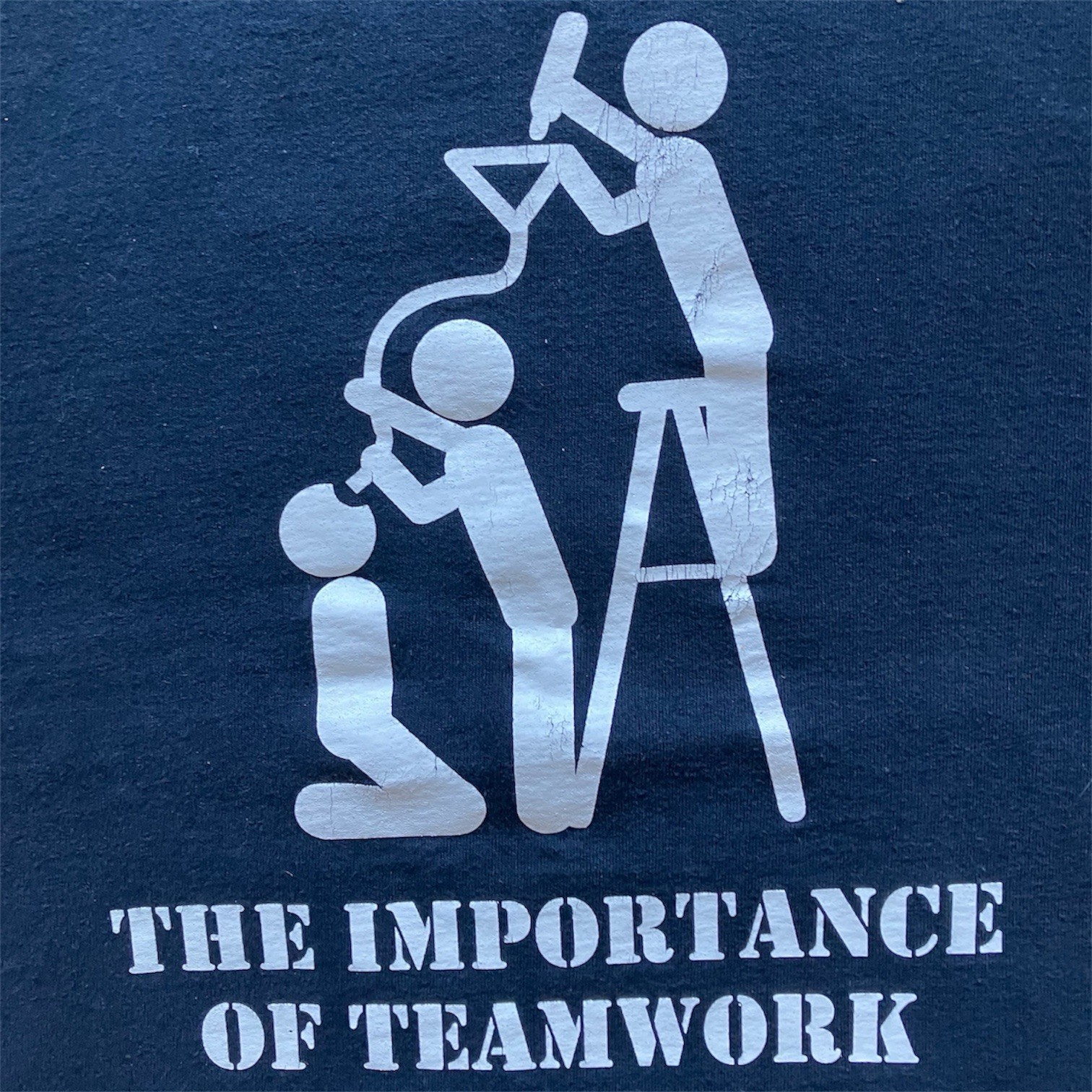 Vintage Y2K Humor Cut Off Tee Shirt Funny Comedy Party Beer Team Work VTG 90s gallery