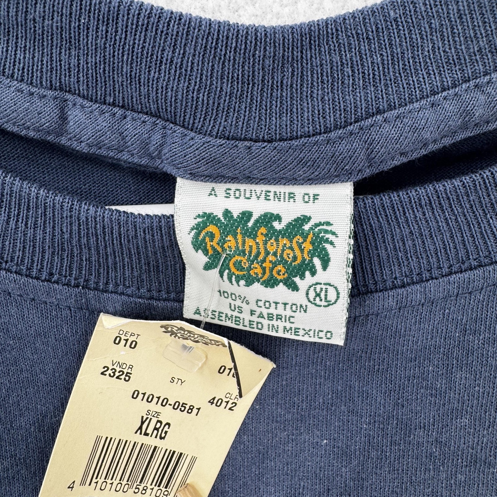 VTG Rainforest Cafe Shirt Mens XL Blue Las Vegas Souvenir Nature Graphic Cotton gallery