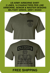 US Army Airborne Shirt, Performance Shirt