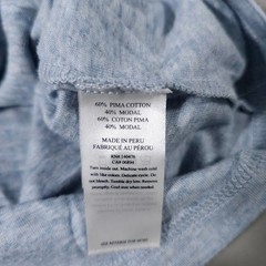 Faherty Henley Mens Large Blue Cloud Cotton Pima Modal Long Sleeve Raglan Shirt