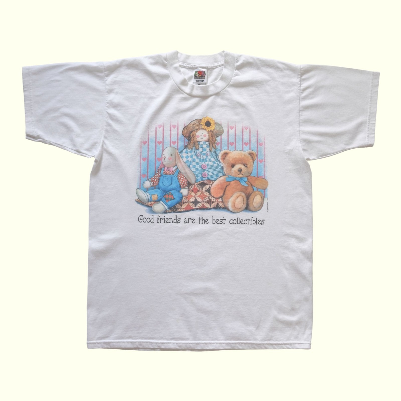 FRUIT OF THE LOOM VTG 90s FOTL RETRO BEAR GOOD FRIENDS VTG GRAPHIC T SHIRT SZ L gallery
