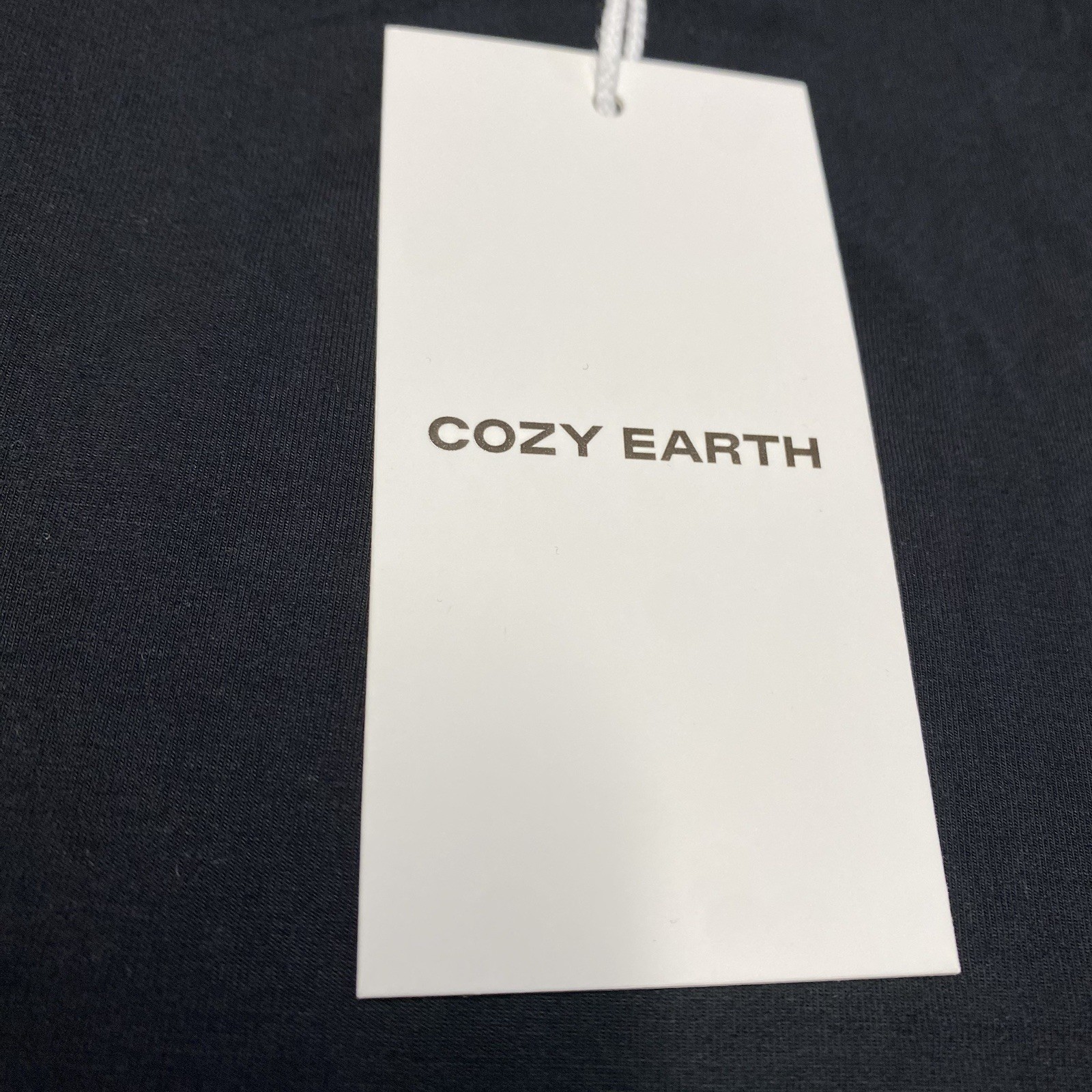 Cozy Earth Bamboo T Shirt Mens Large Black Pocket Stretch Knit Lounge NEW gallery