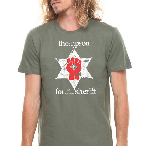 HUNTER S THOMPSON SHERIFF marijuana legalize medical colorado gonzo cool T-Shirt