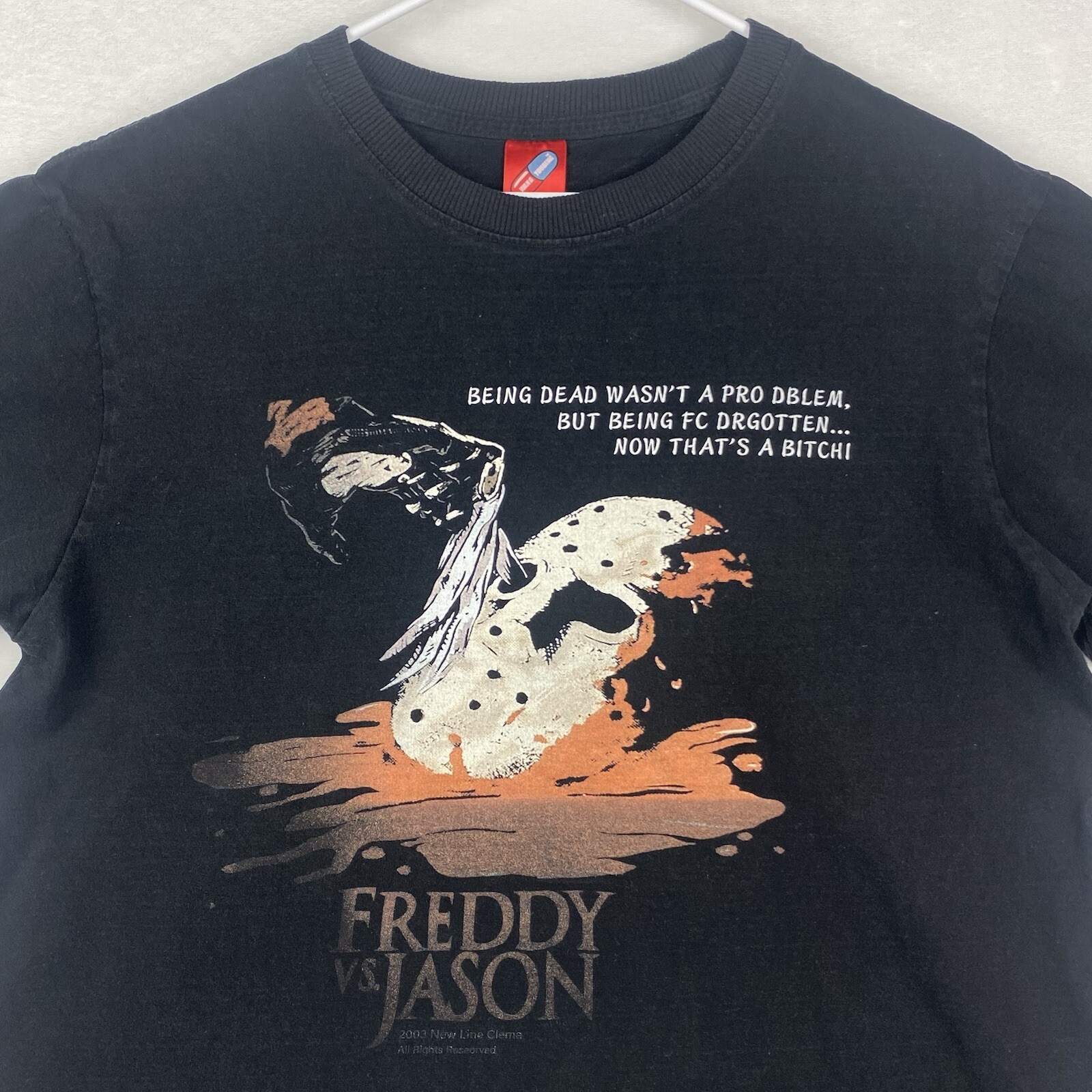 Vintage 2003 Fredy vs Jason Graphic Shirt Mens 3XL Black Short Sleeve Horror 2YK gallery