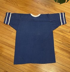 Vintage 70s Large Kentucky H. Wolf & Sons Single Stitch Ringer T-Shirt USA