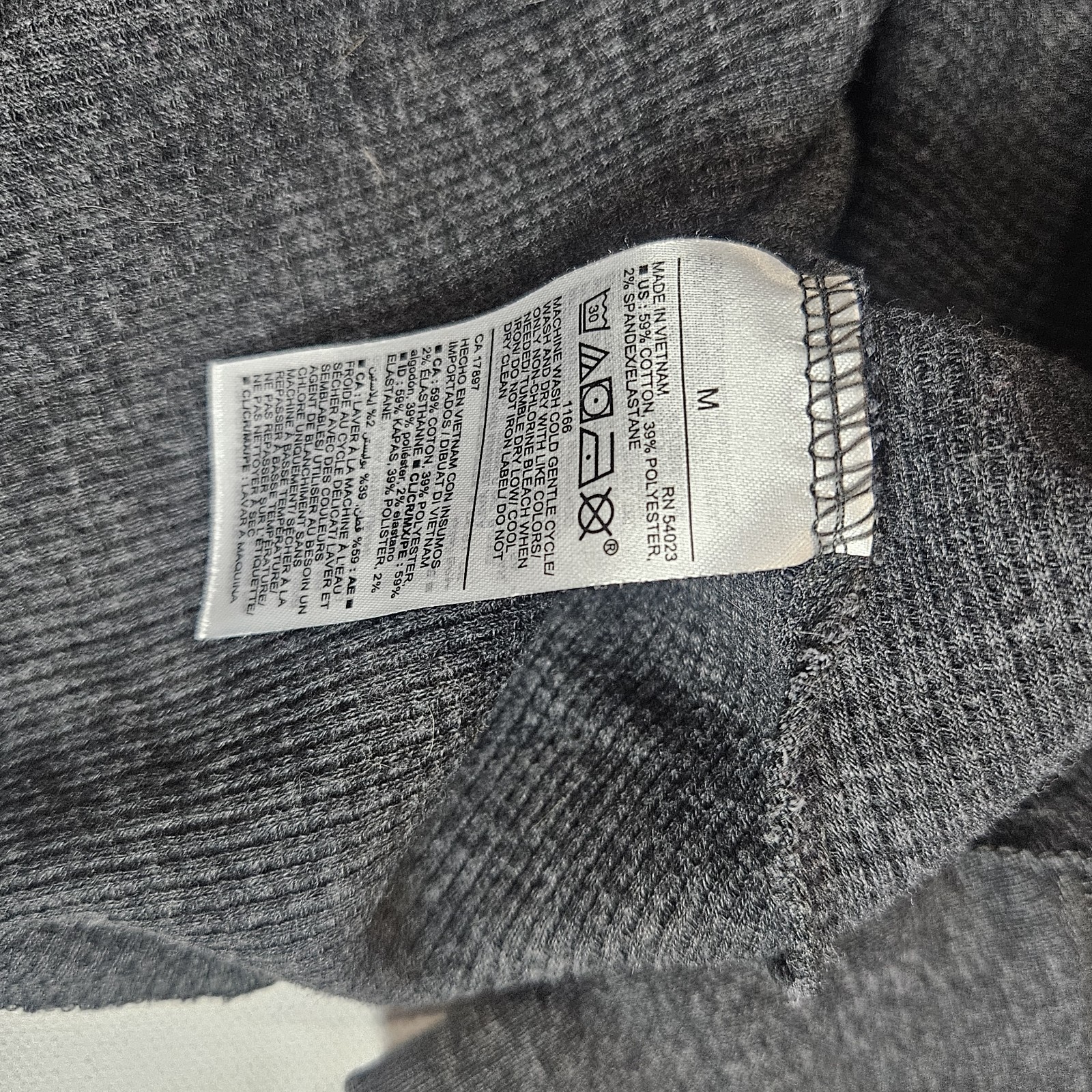 Mens Thermal Tee Size Medium Grey Athleisure Warm Comfort Layering Top gallery