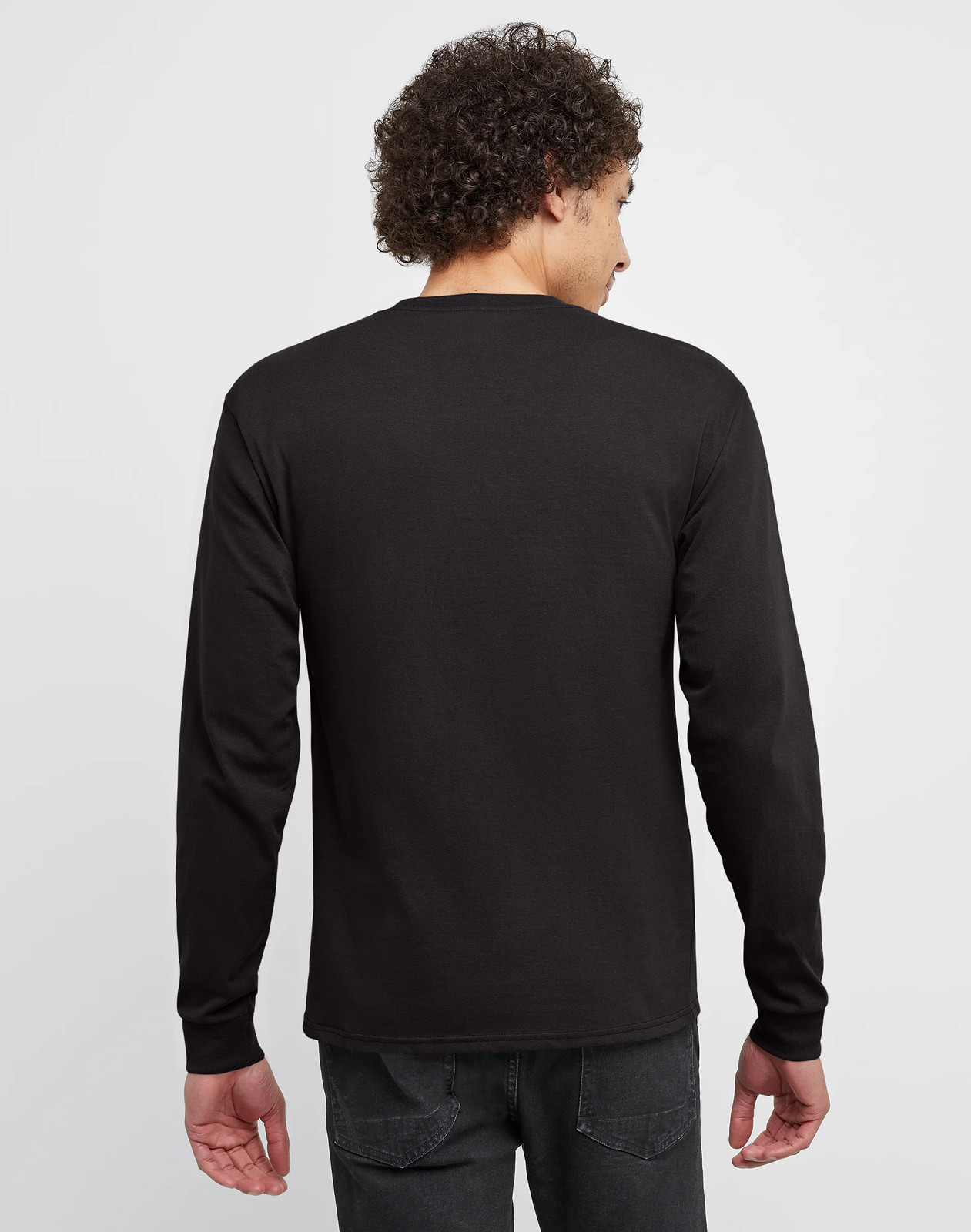 Hanes Essentials Men's Cotton Long Sleeve T-Shirt, Value 4-Pack gallery