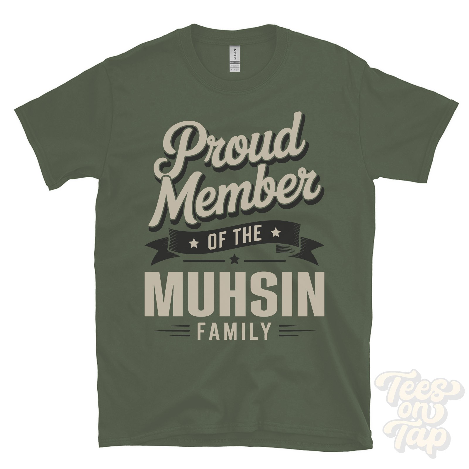 PROUD MEMBER OF THE MUHSIN FAMILY T-SHIRT surname last name heritage ancestry