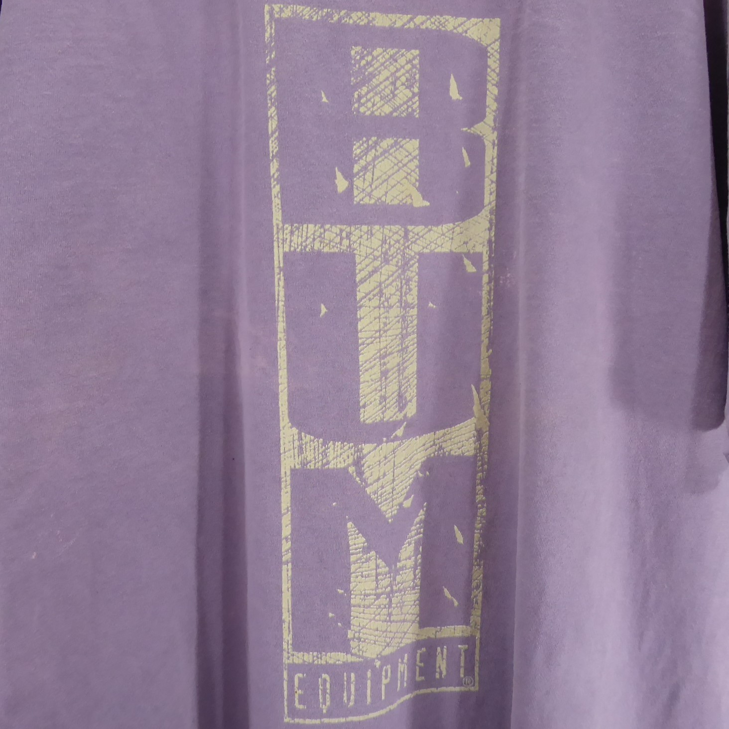 Vintage 80s 90s Mens BUM Equipment Oversized T-Shirt Periwinkle Blue Purple L XL gallery