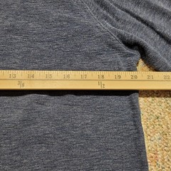 LL Bean Sweater Men Medium Blue Henley Slightly Fitted Knit Long Sleeve Pullover