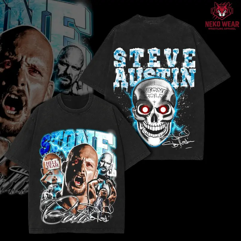 Wearova WWE Stone Cold Steve Austin The Texas Rattlesnake Retro Wrestling Wash
