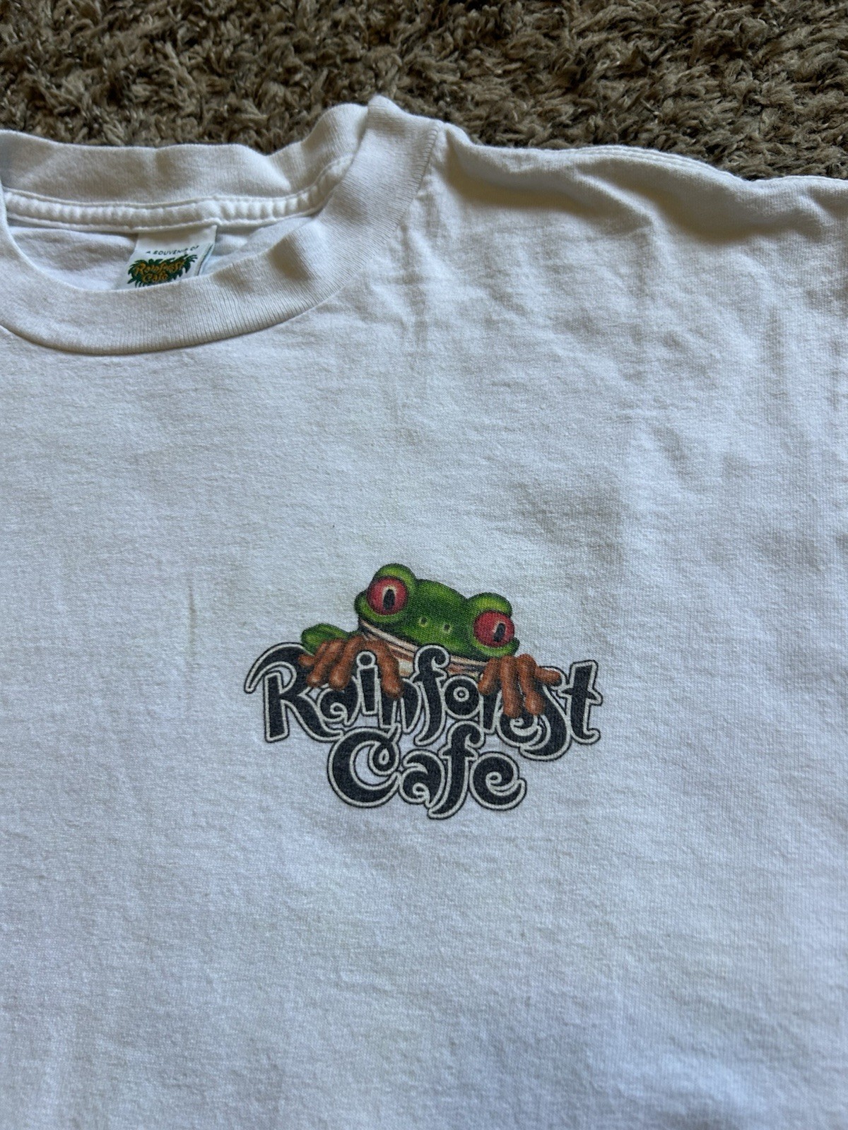 Vintage Rainforest Cafe California Frog Graphic Souvenir Shirt Medium White gallery
