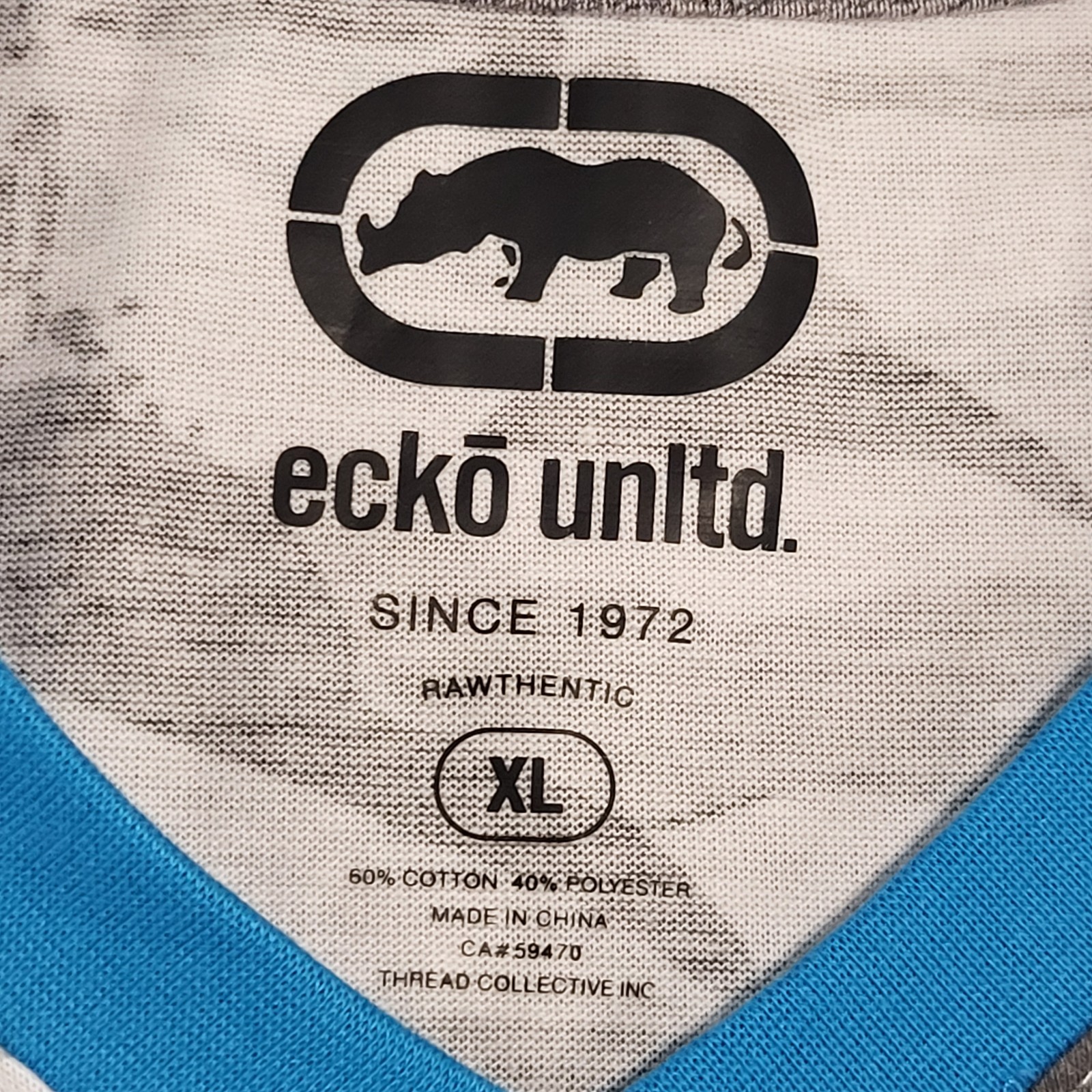 Ecko Unltd V-Neck Blue Atomic With Camo Men's T-Shirt Size X-Large NWT gallery