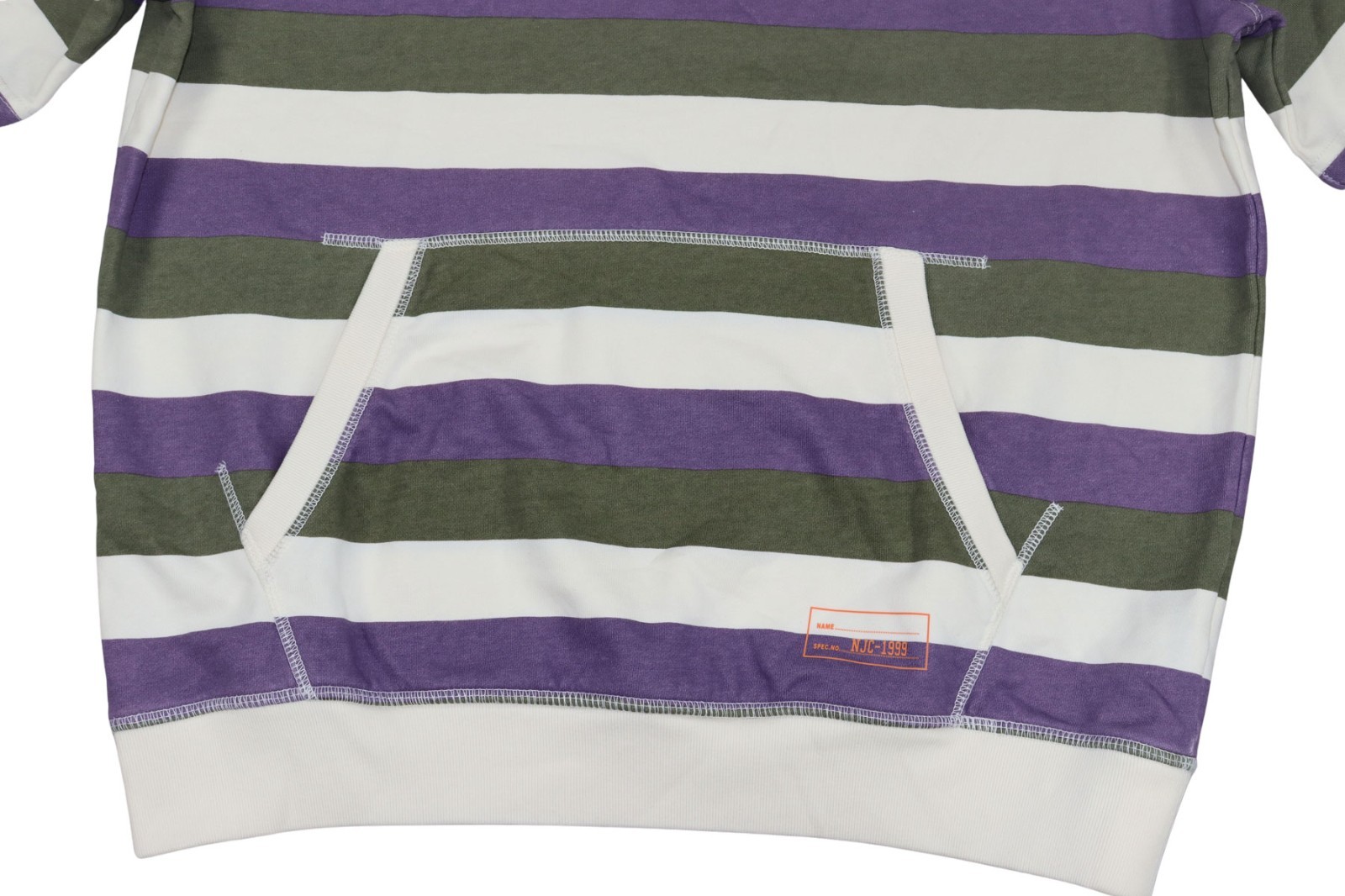 Nautica Striped w/Kangaroo Pocket Crew Neck Short Sleeve Men's T-Shirt NWT Grape gallery