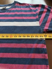 Urban Outfitters Multi-colored Striped Tee, Size XL Purple, Blue & Gray