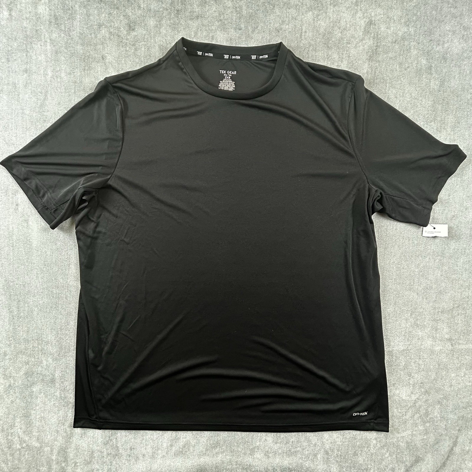 Tek Gear Dry Tek T-Shirt Mens 2XB Black Short Sleeve Athleticwear Shirt - NWT gallery