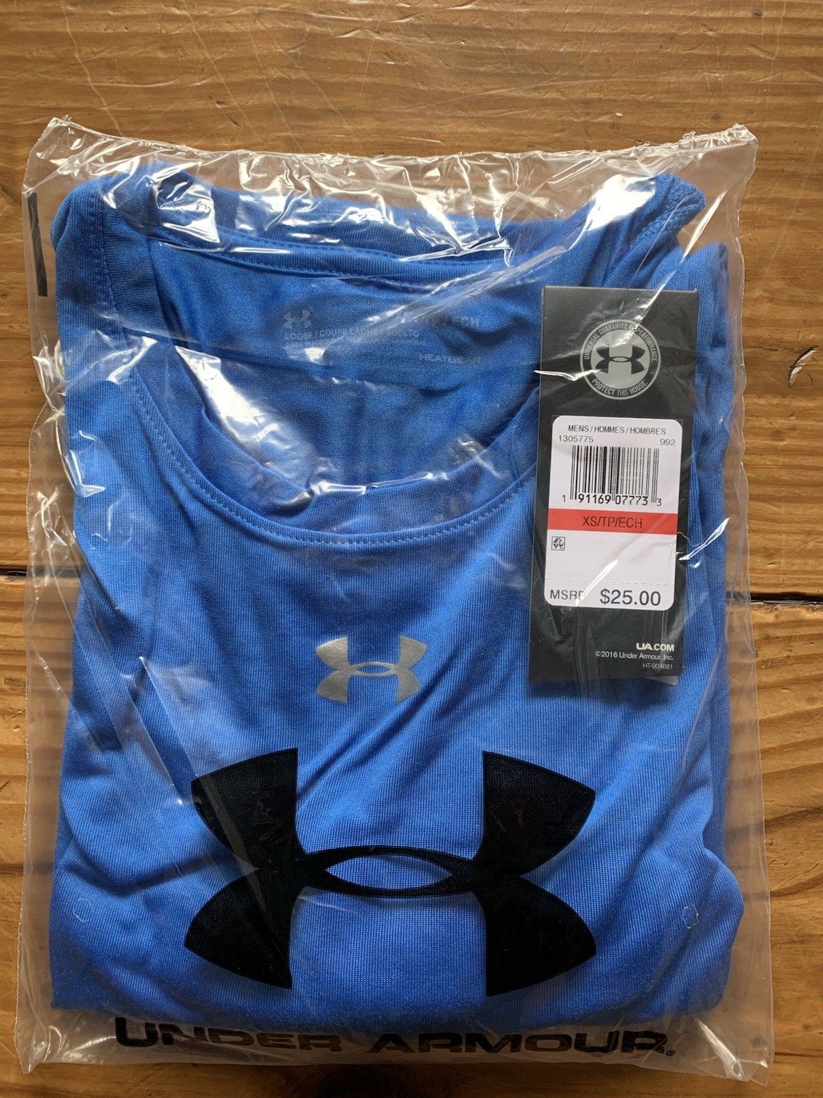(2) Men's Under Armour Tee Size XS UA Locker Short Sleeve Heatgear Tee Royal Blu gallery