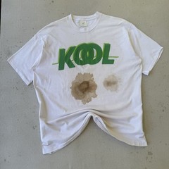 Vintage 90s Kool Cigarettes Graphic T Shirt White Size XL Thrashed Distressed