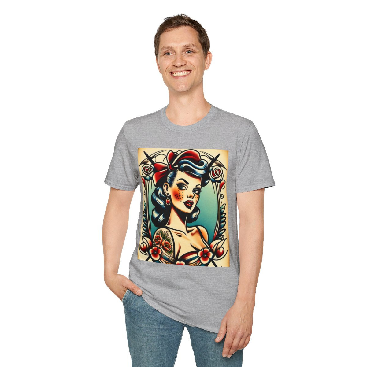 Unique Pin up Graphic Tee gallery