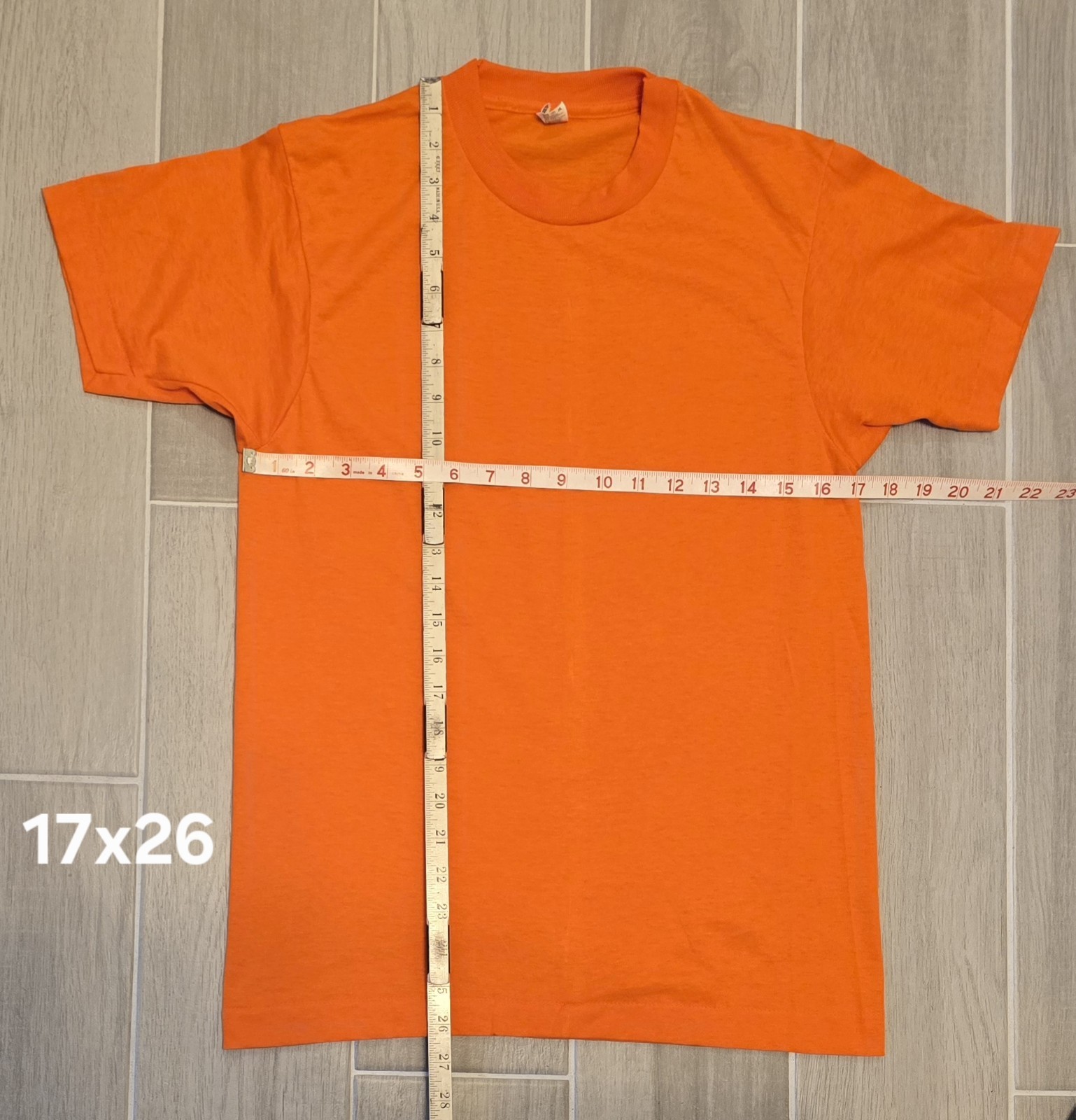 Vintage Screen Stars Blank Orange Shirt Size Medium 80’s Single Stitch USA gallery
