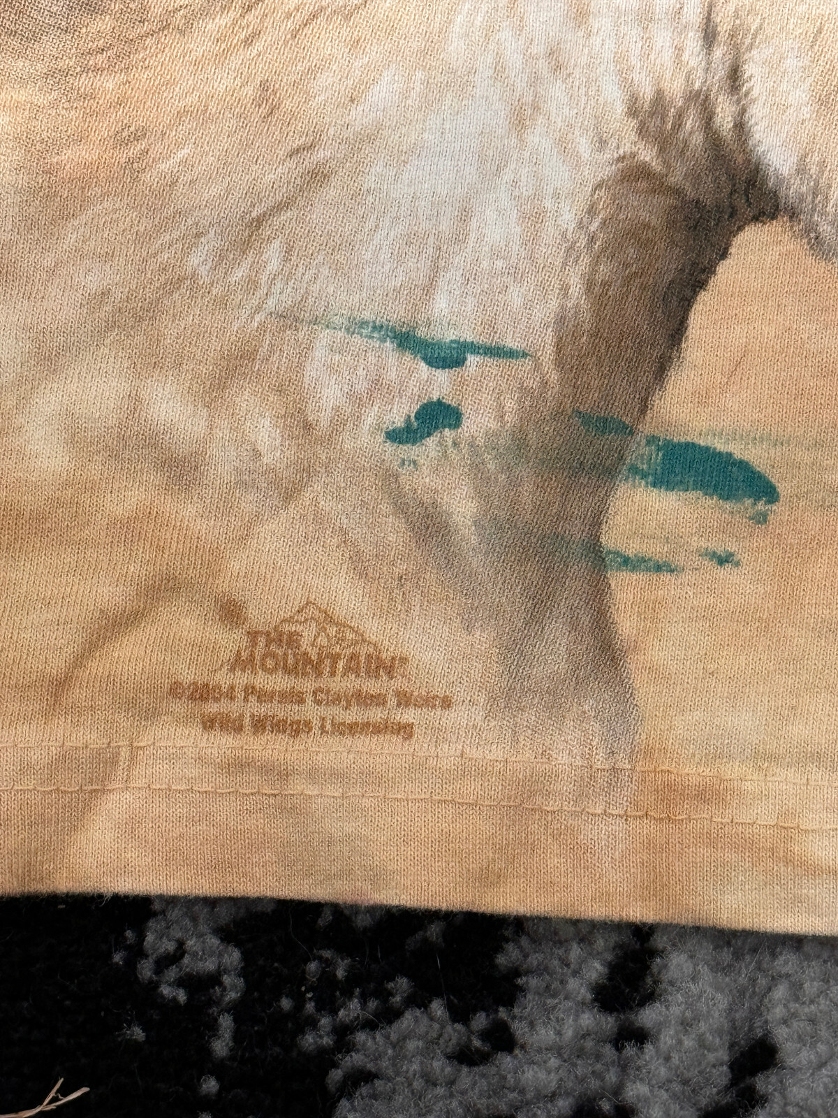 Vtg The Mountain Horse T-Shirt Youth SM Brown Tie-Dye 2004 Clayton Weis gallery