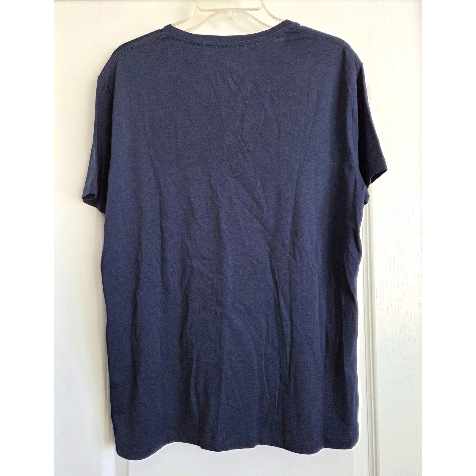 Tommy John Navy Blue Pima Cotton Modal Split Neck Lounge Tee Shirt Sz M Casual gallery