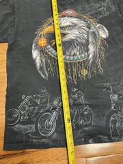 CVJ – Style Double-Sided Eagle Motorcycle Graphic Black Men’s L T-Shirt