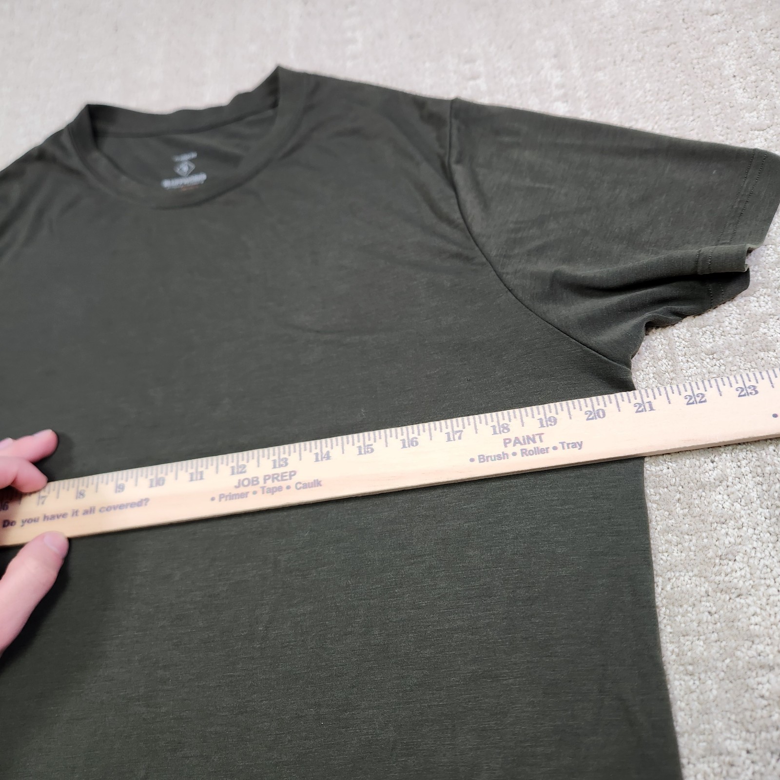Bluffworks Shirt Men Small Threshold Crewneck Green Classic Stretch Quick dry gallery