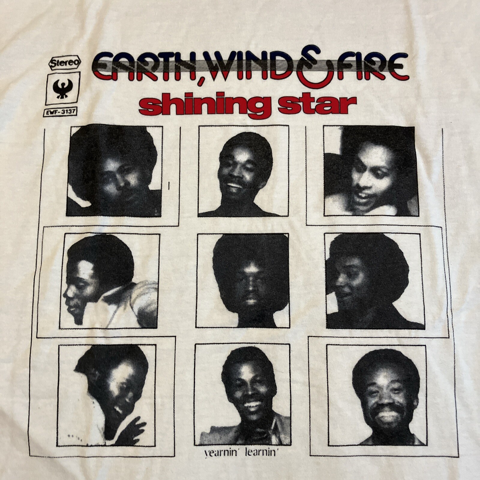 NWOT- The Thread Shop- Earth Wind & Fire- Shining Star- Double Sided T Shirt- XL gallery
