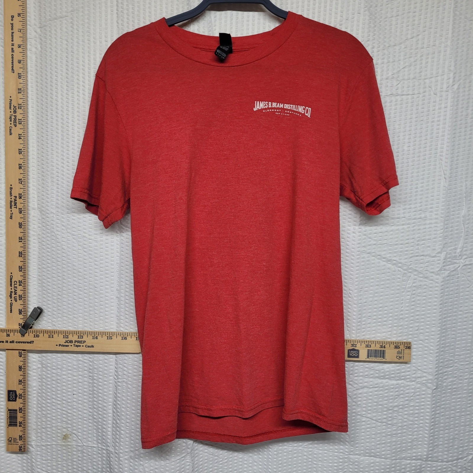 Jim Beam Bourbon Whiskey T-Shirt Red Heather District Perfect Tri Mens Small 750 gallery