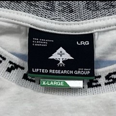 LRG Lifted Research Group One-Point Logo Striped Tee Size XL (Retail $40)